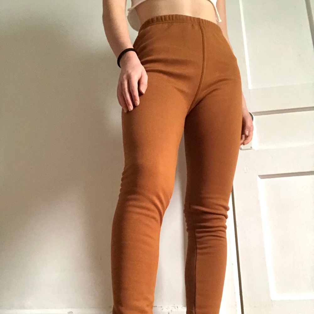 Furry Lined Brown Leggings